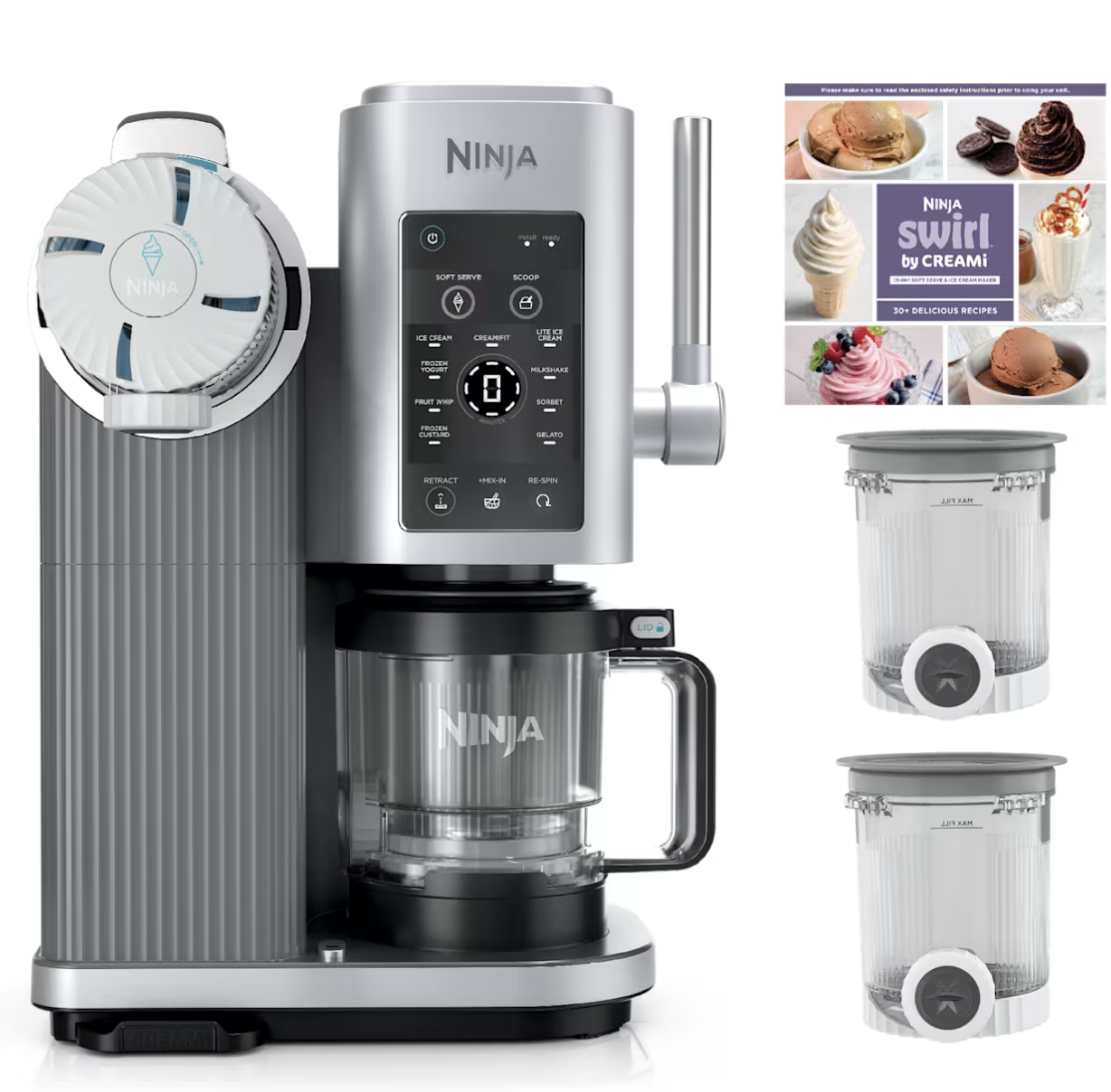 Ninja® CREAMi® Scoop & Swirl 13-in-1 Ice Cream and Soft Serve Maker Ninja® CREAMi® Scoop & Swirl 13-in-1 Ice Cream and Soft Serve Maker - Image 1