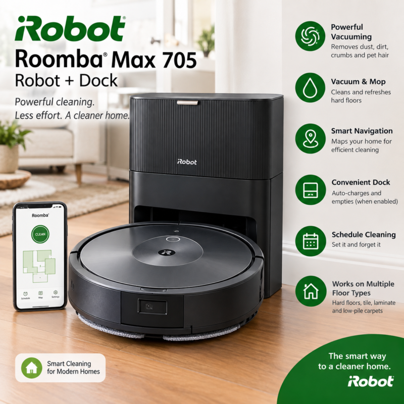 Irobot Roomba Max 705 Robot + Dock​